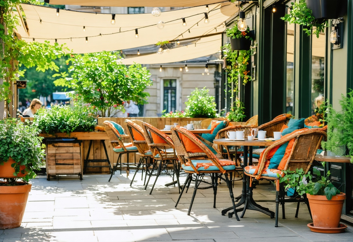Du betrachtest gerade So gestalten Sie Ihre Café-Terrasse: Einladende Designideen für mehr Flair und Erfolg bei der Neueröffnung